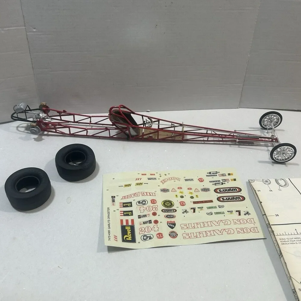 1/16 Revell Don Garlits '74 AA/FD Dragster #7472 Model Kit - Partially Built